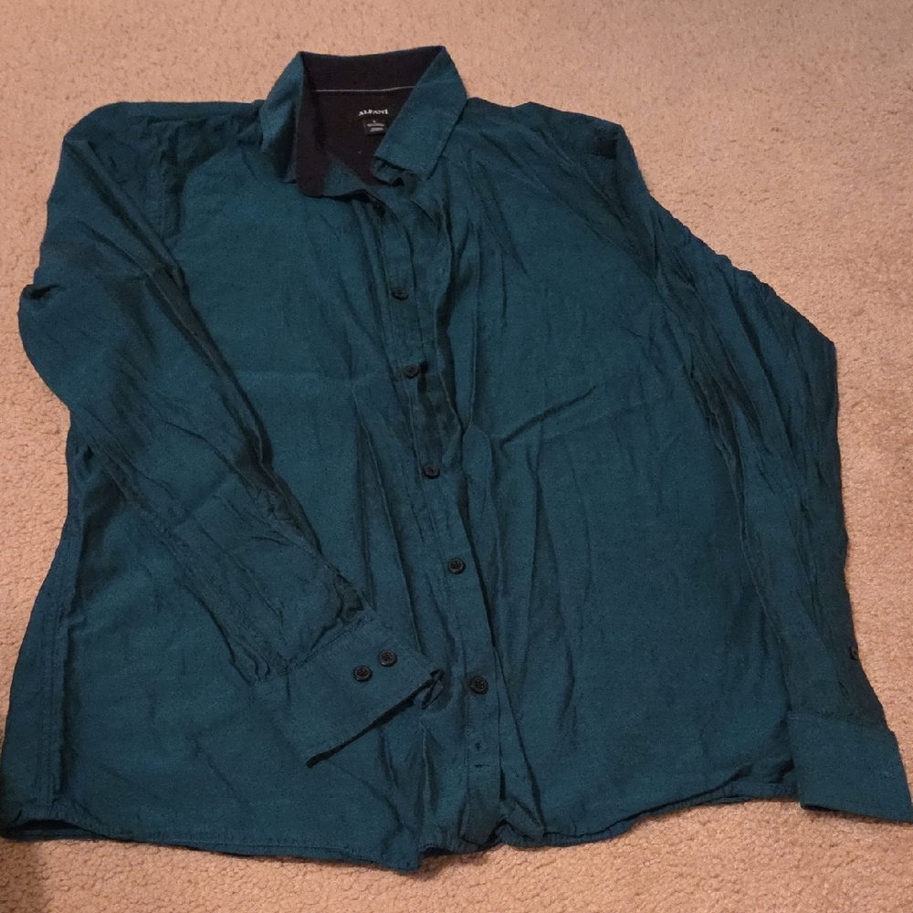 Aleani Teal Button-Up Shirt
